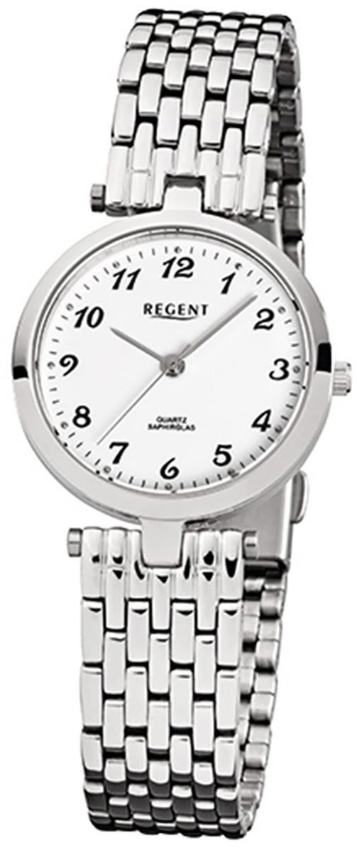 Quarzuhr Regent Damen-Armbanduhr silber Analog F-908
