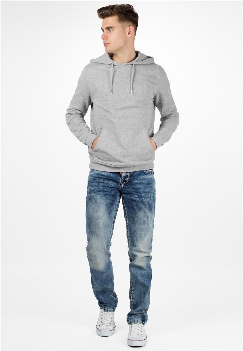 dicken Look Hose Cipo & Baxx BA-CD148 Regular-fit-Jeans Kontrastnähten mit Casual im