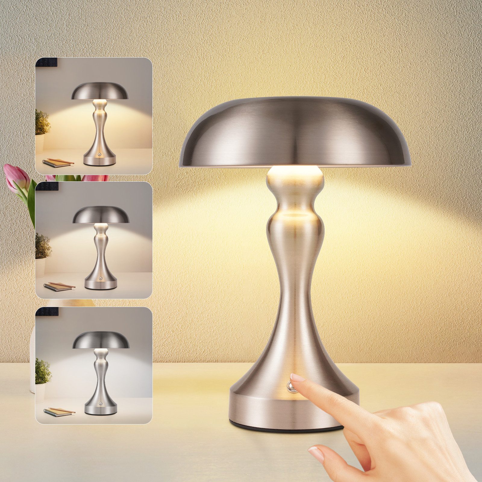 Nettlife LED Nachttischlampe Touch Dimmbar Kabellos günstig online kaufen