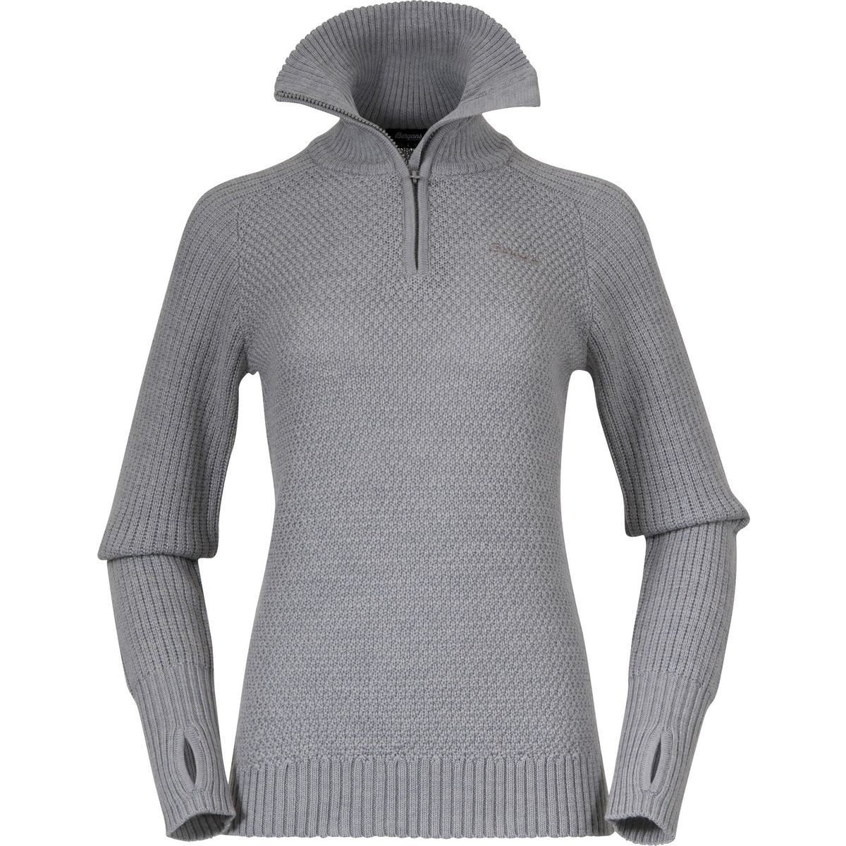 Bergans Fleecejacke Ulriken Jumper Women Vielseitiger Damenpullover aus 100 % Merinowolle mit hohem Kragen und