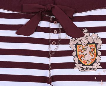 Sarcia.eu Schlafanzug Dunkelroter, gestreifter Pyjama Gryffindor HARRY POTTER M