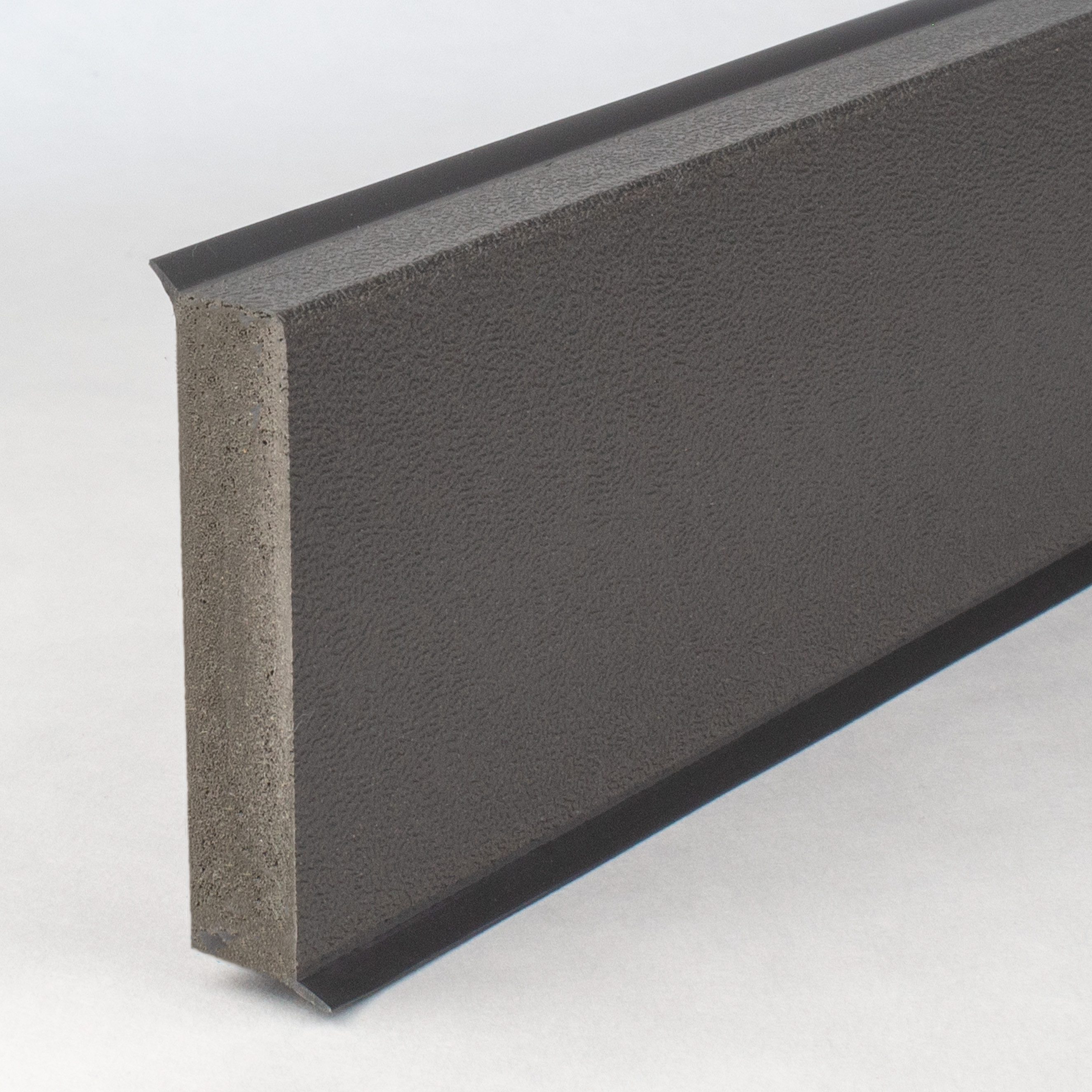 PROVISTON Sockelleiste 12 x 60 x 2500 mm Fußleiste Kunststoff PVC Hartschaum by PROVISTON, L: 250 cm, Spar-Set, 5-St.