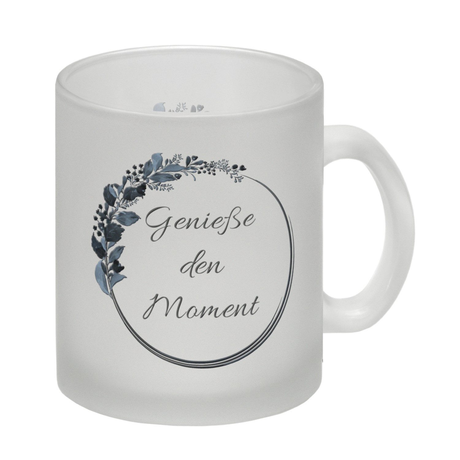 speecheese Tasse Genieße den Moment Glas Tasse Besonders geeignet zum Brunch Muttertag