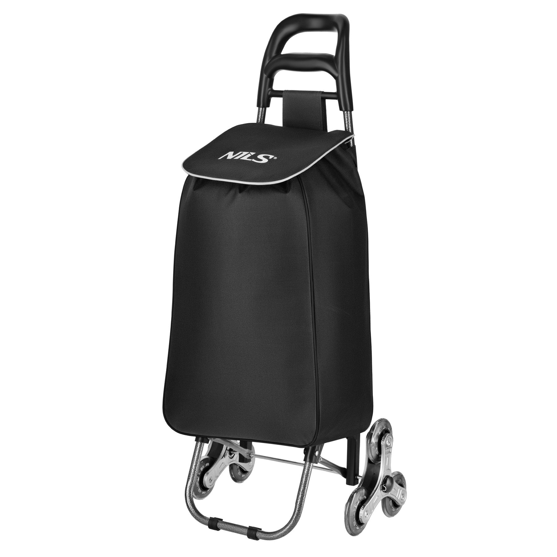 NILS CAMP Rollwagen Einkaufstrolley Klappwagen Handwagen, (Spar-Set, 1 St., 96 x 42 x 34 cm faltbar), Faltbar, Thermofach, Treppensteiger-Rollen, 40 l, 30 kg