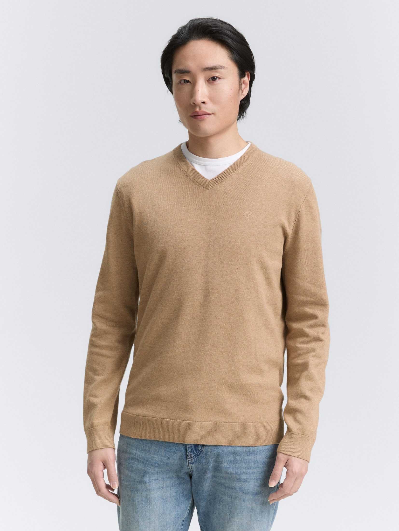 Strickpullover Strickpullover mit V-Ausschnitt