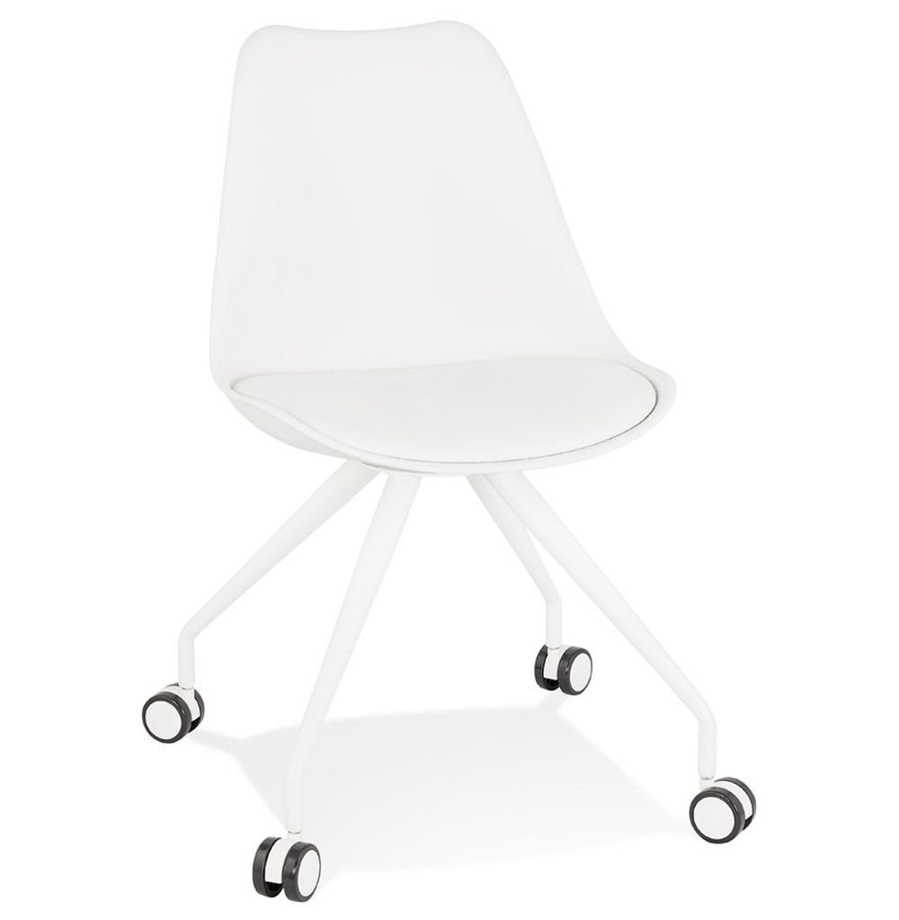 KADIMA DESIGN Bürostuhl OSEA Modern Stuhl Textile Weiss (white) 60 x 60 x Weiß