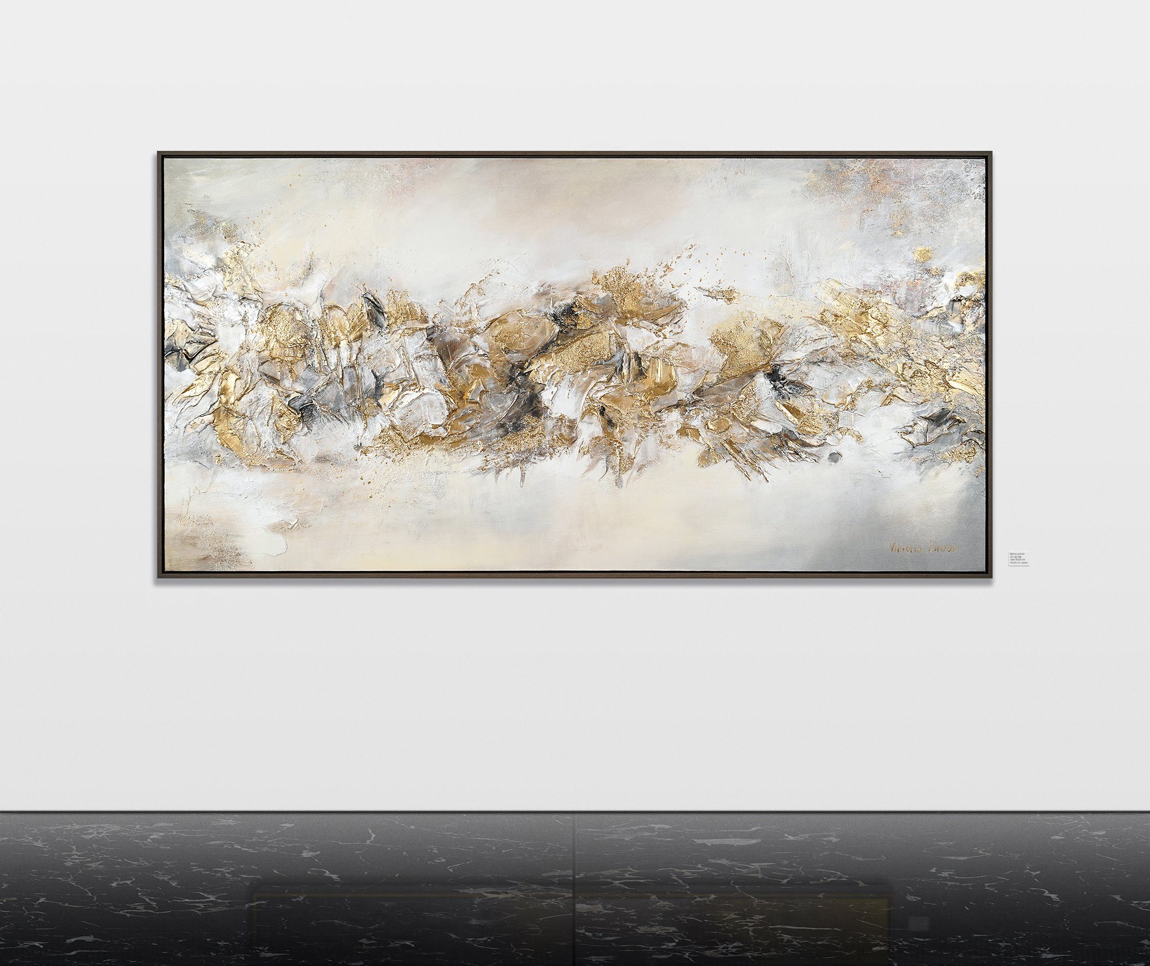 YS-Art Gemälde Glückslinie, Leinwndbild Frau vorm Spiegel mit Rahmen günstig online kaufen