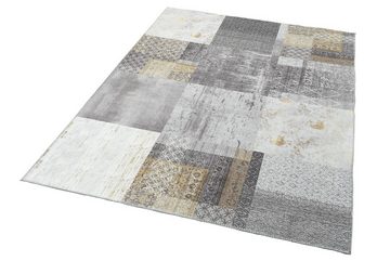 Teppich Klassischer Teppich mit orientalischen Verzierungen in grau gold, TeppichHome24, rechteckig, Höhe: 7 mm