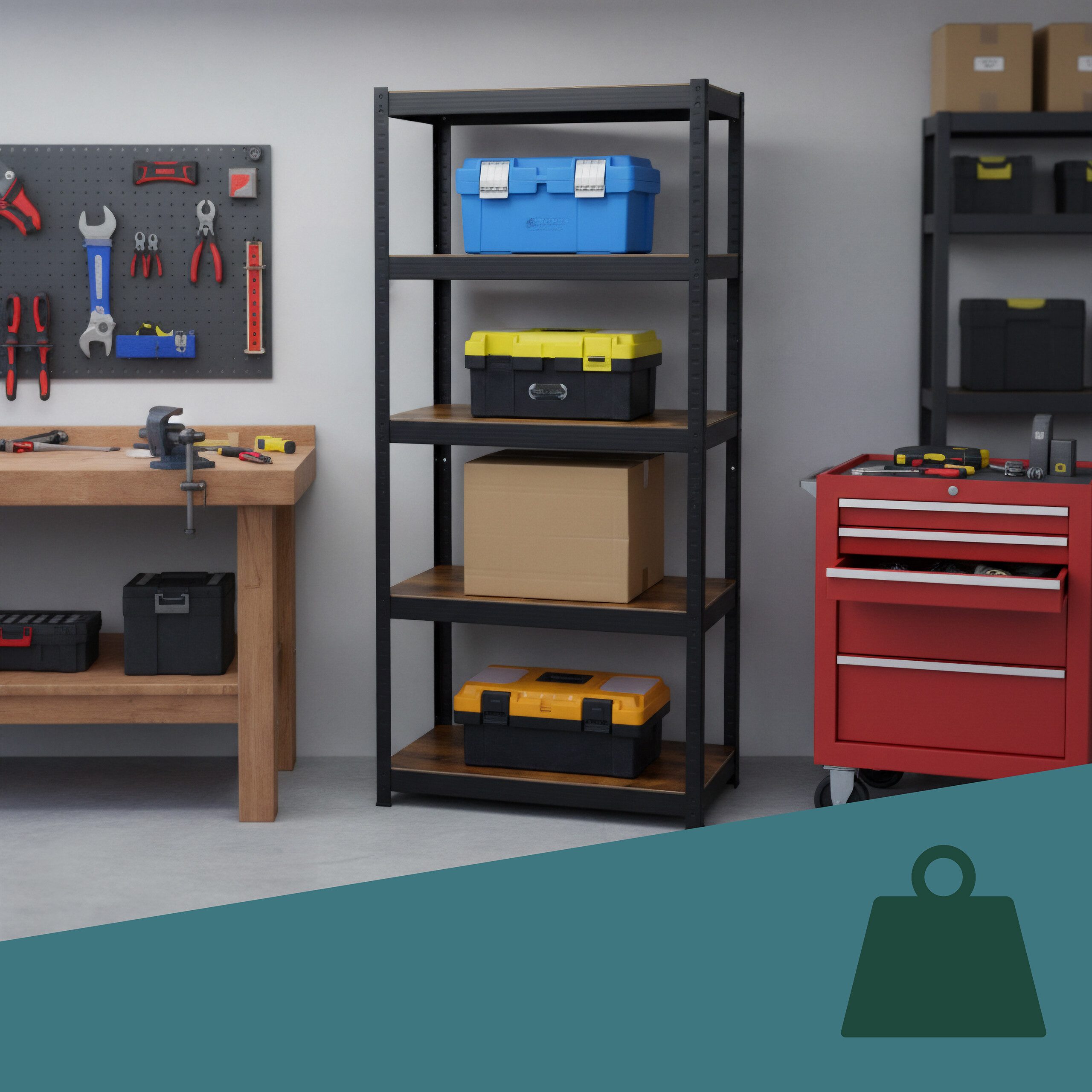 relaxdays Schwerlastregal 180x60x30 cm, Industrial-Schwarz günstig online kaufen