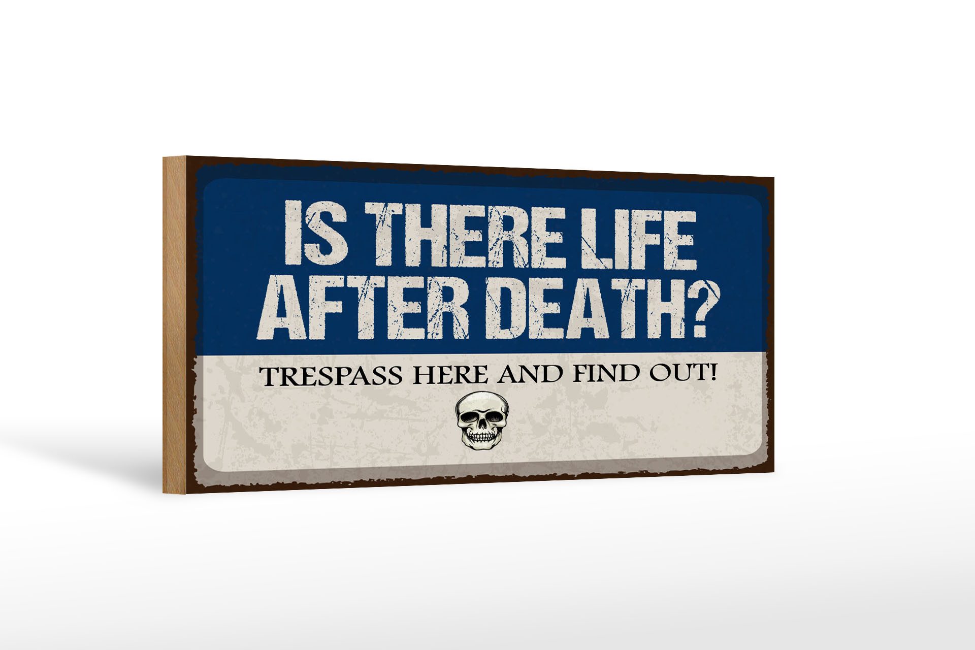 Holzbild Spruch 27x10 cm Life after death