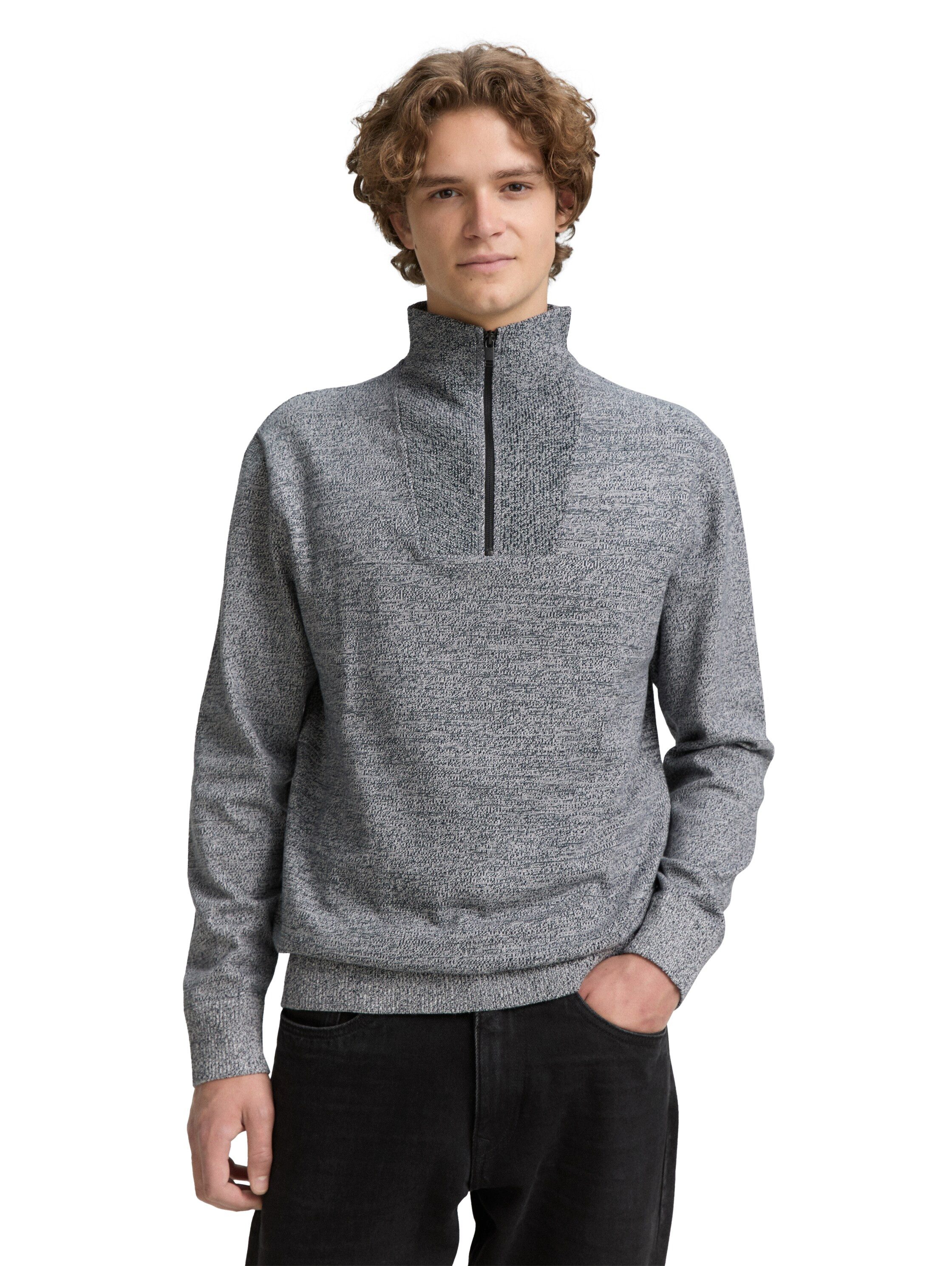 TOM TAILOR Denim Troyer mit Rippbündchen günstig online kaufen