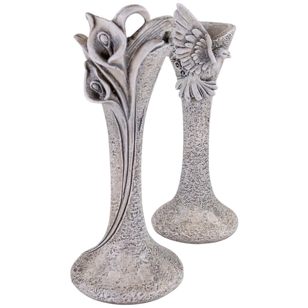 matches21 HOME & HOBBY Dekovase Grabvasen verziert Grabschmuck 2er Set Frie günstig online kaufen