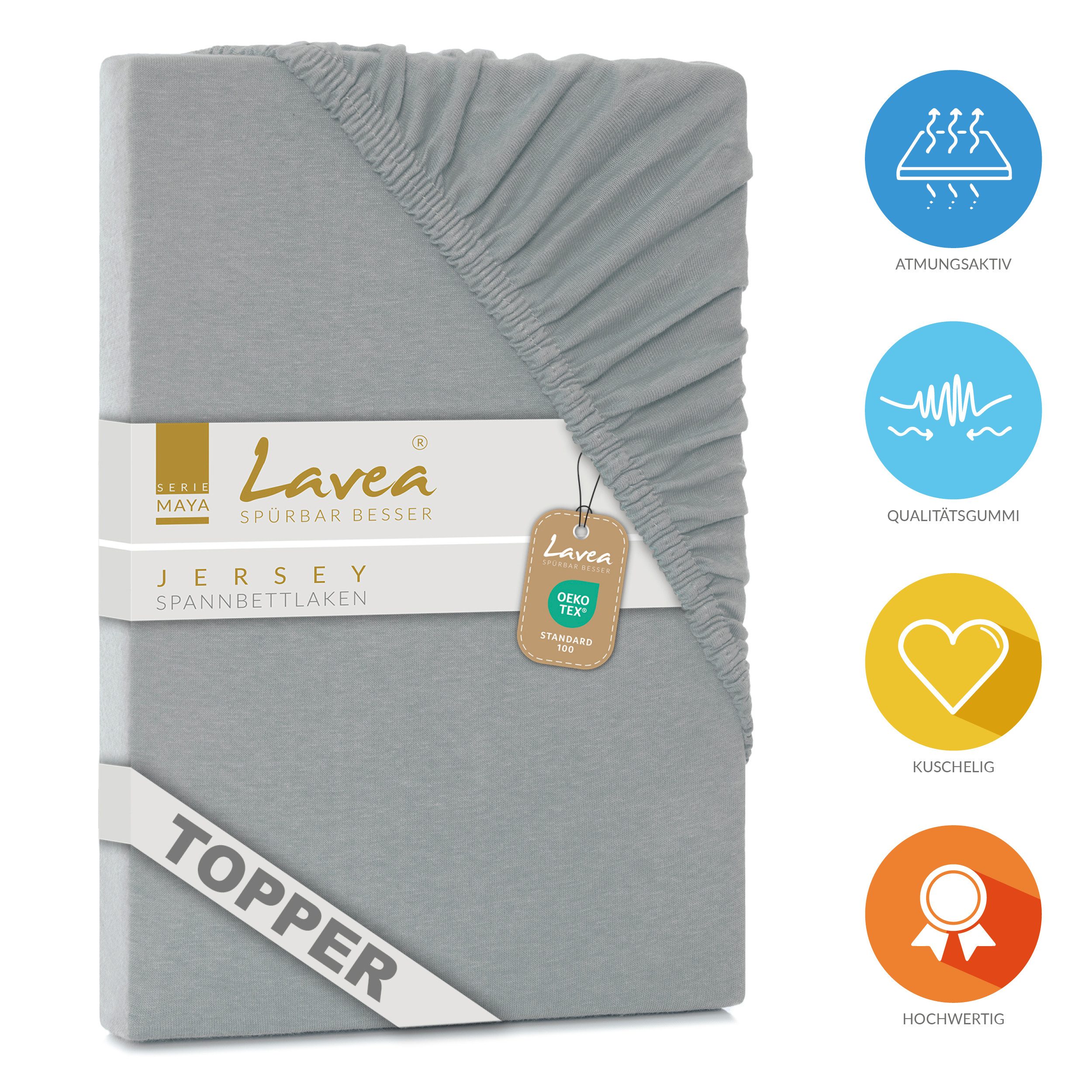 Lavea Spannbettlaken Maya, in Gr. 60x140, 90x200, 120x200, 140x200, 180x200 günstig online kaufen