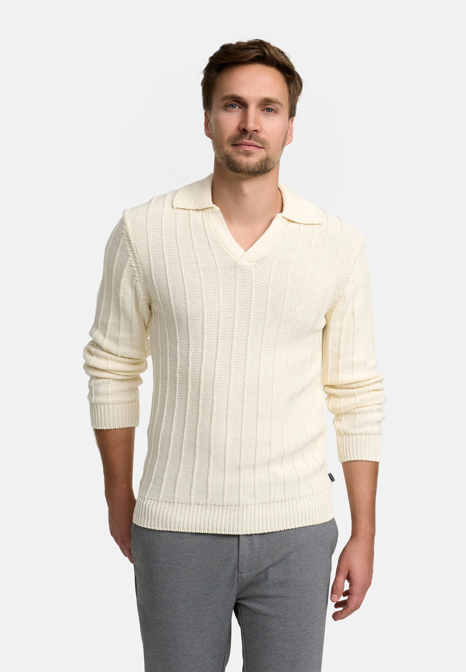 Jeff Strickpullover JFTruman polo knit Polostrick-Pullover günstig online kaufen