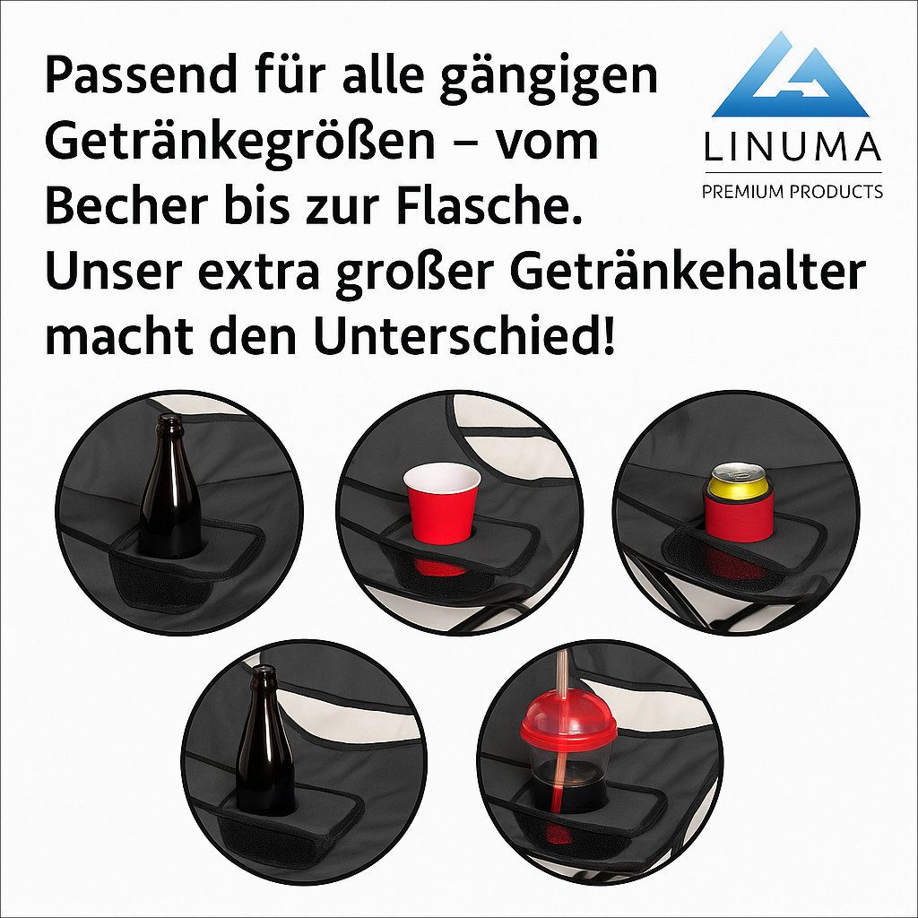 LINUMA Campingstuhl faltbar mit extra großem günstig online kaufen