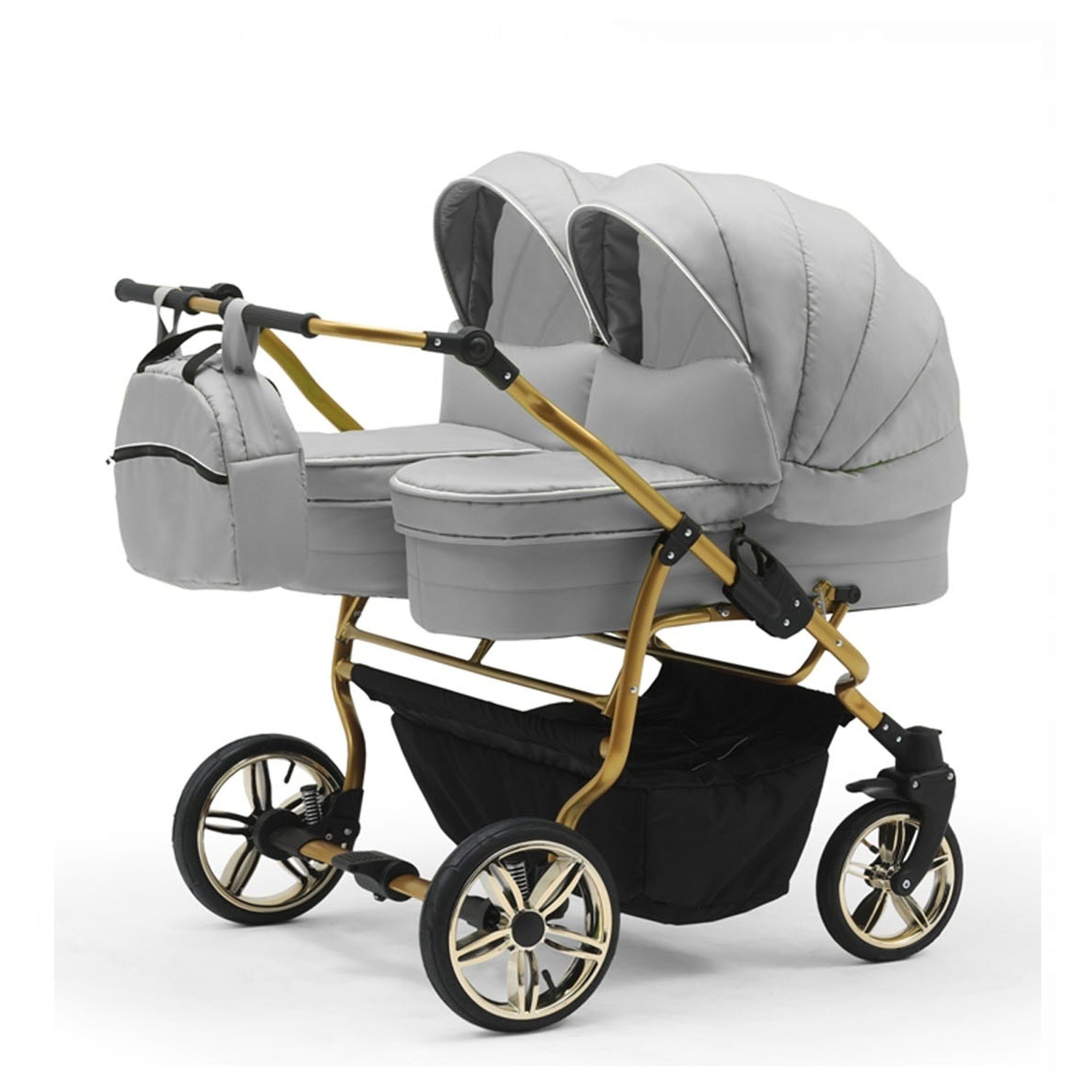 Zwillingswagen Duet Lux Gold 2 in 1 inkl. Sportsitze in 20 Farben