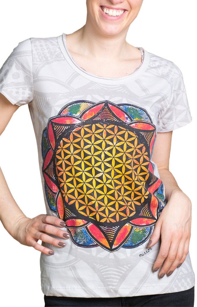 PANASIAM T-Shirt Mirror Damen T-Shirt 'Chakra'