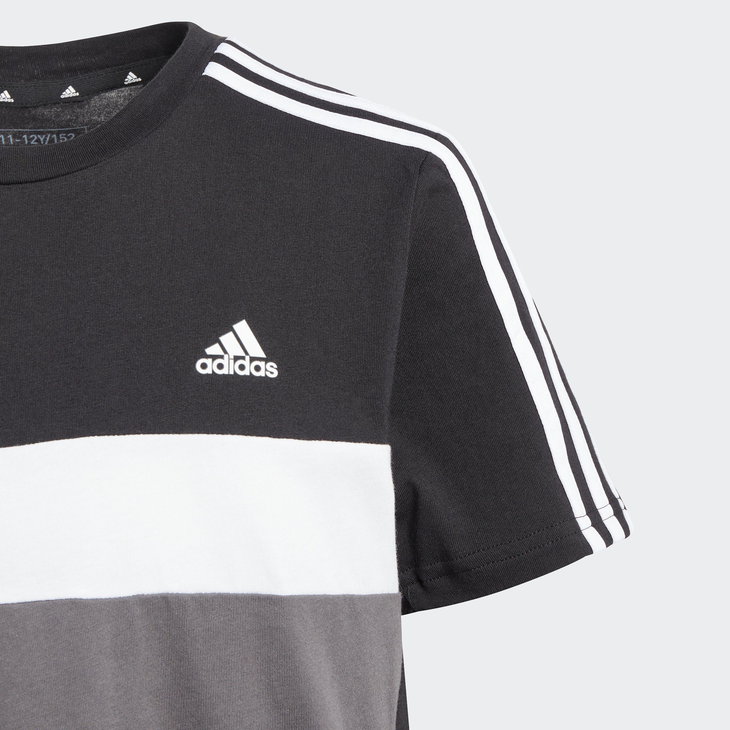 COLORBLOCK / Five White KIDS COTTON Grey / T-Shirt adidas 3-STREIFEN TIBERIO Sportswear Black