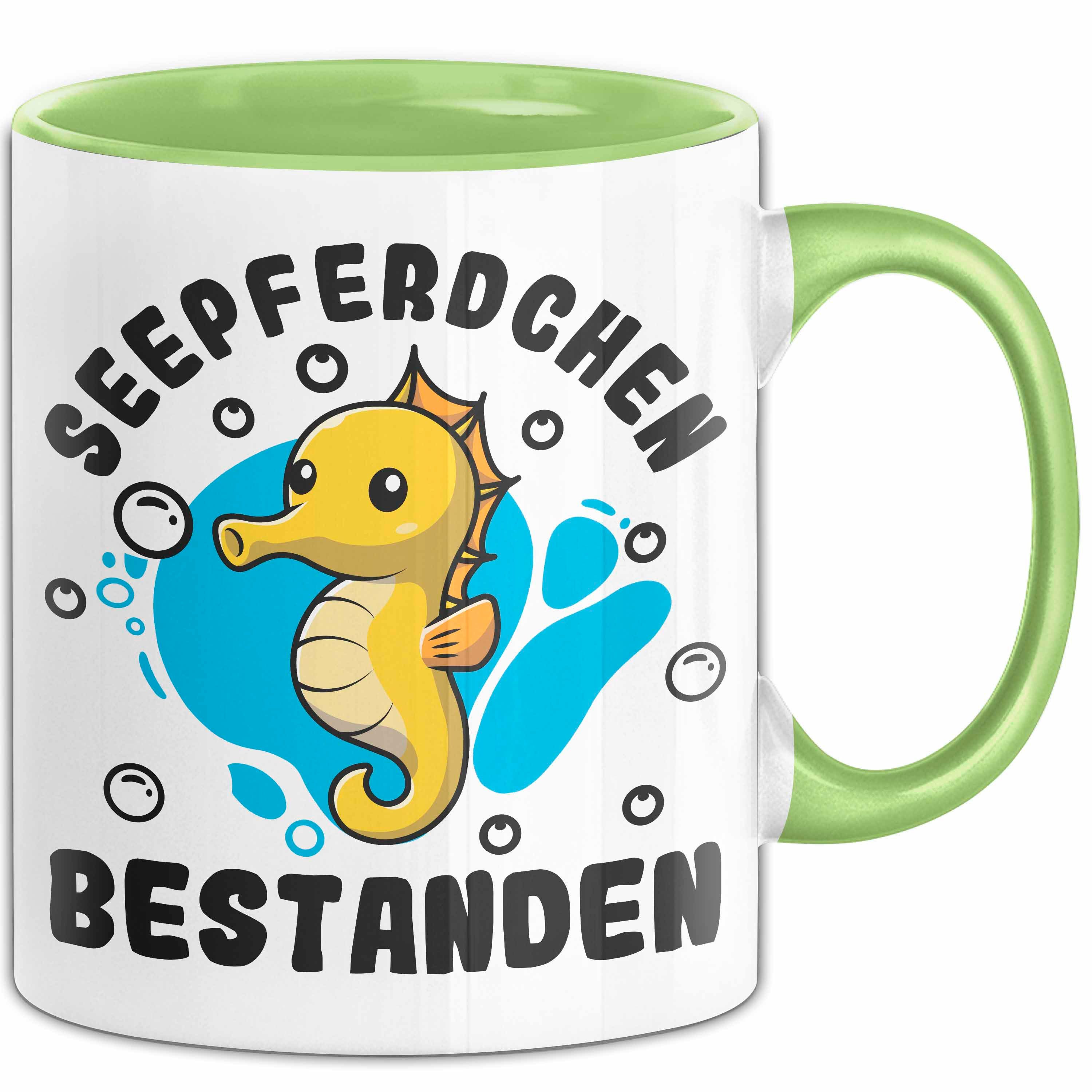 Trendation Tasse Seepferdchen Bestanden Tasse Geschenk Schwimmen Geschenkidee