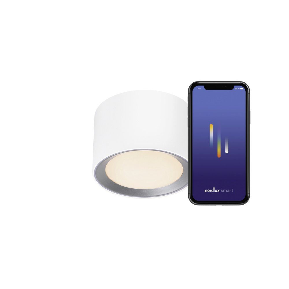 Nordlux Deckenleuchte Nordlux 2110840101 Landon Smart LED-Deckenleuchte LED LED 8 W Weiß
