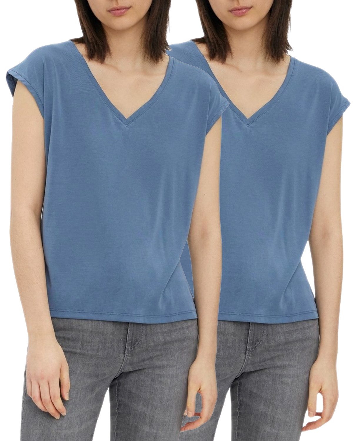 Vero Moda T-Shirt (2er-Pack) Basic Shirt günstig online kaufen