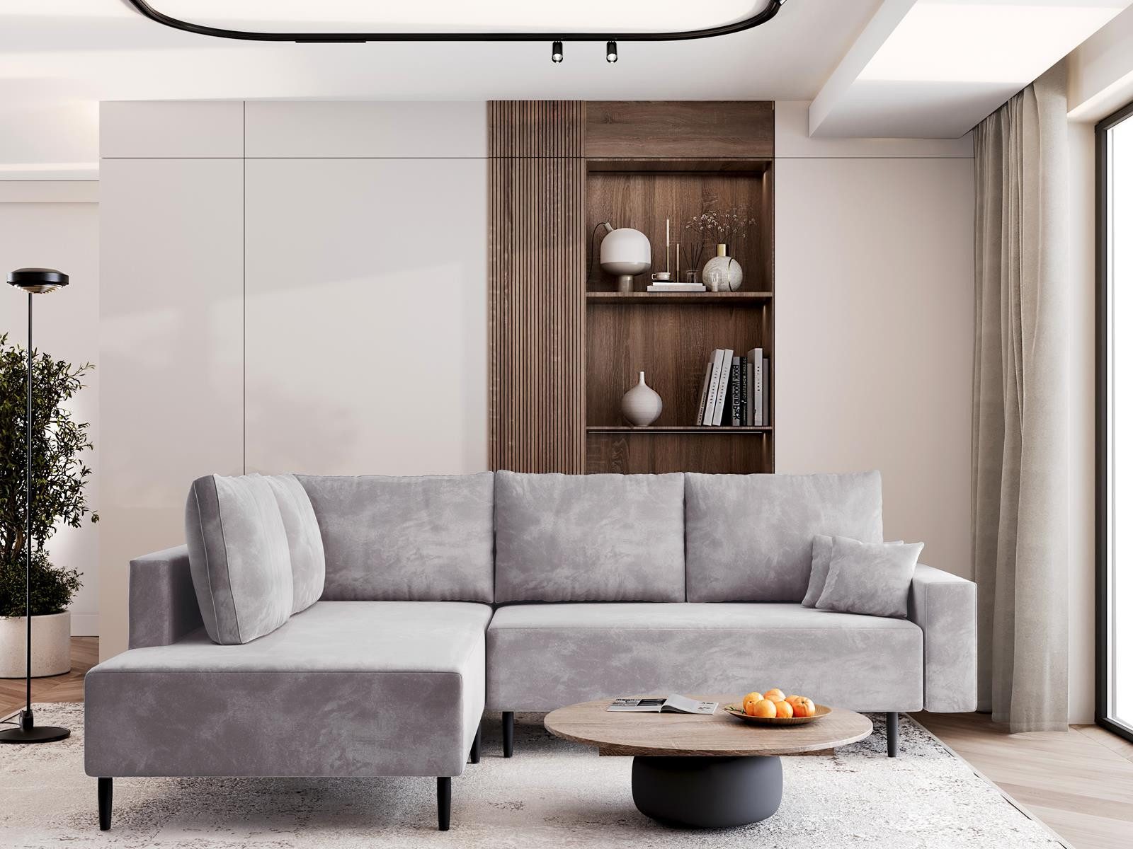 Compleo Ecksofa mit Bonellfederung BLAIR, Bequemes, modernes, L-form, Modern design