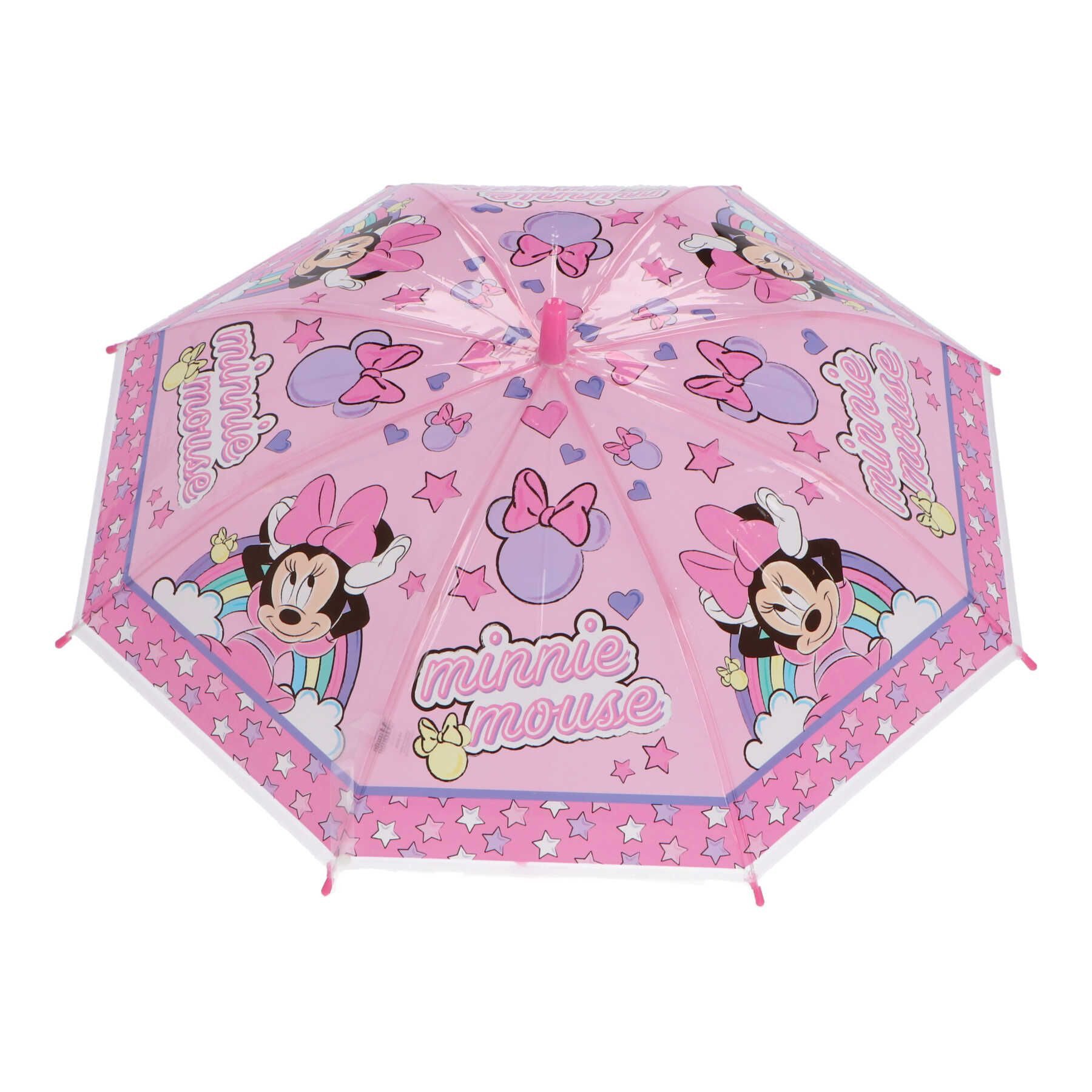Disney Minnie Mouse Stockregenschirm Kinder Regenschirm für Mädchen 68 cm Durchmesser