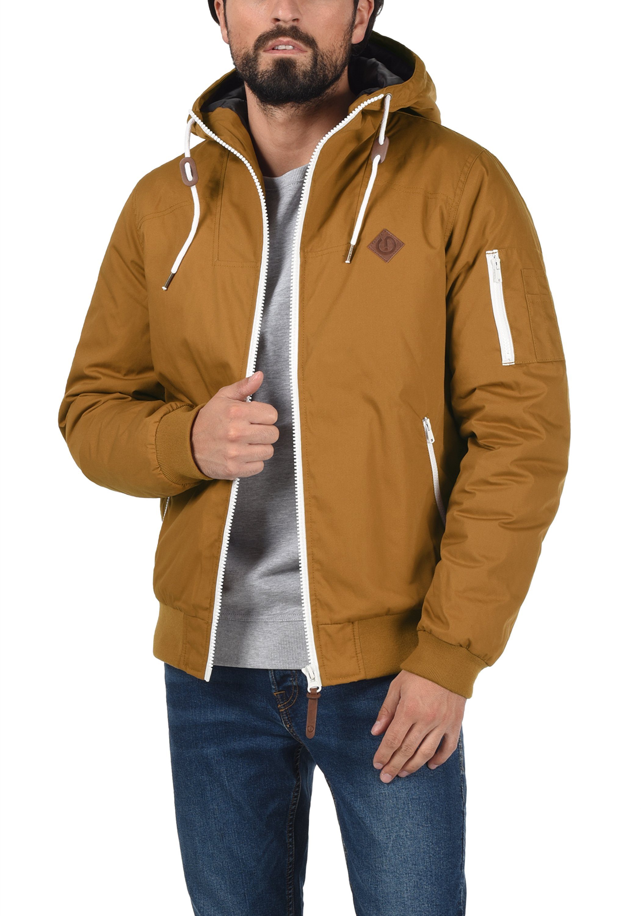 Kurzjacke !Solid SDTilly mit (5056) Reißverschlüssen Übergangsjacke Cinnamon kontrastfarbenen