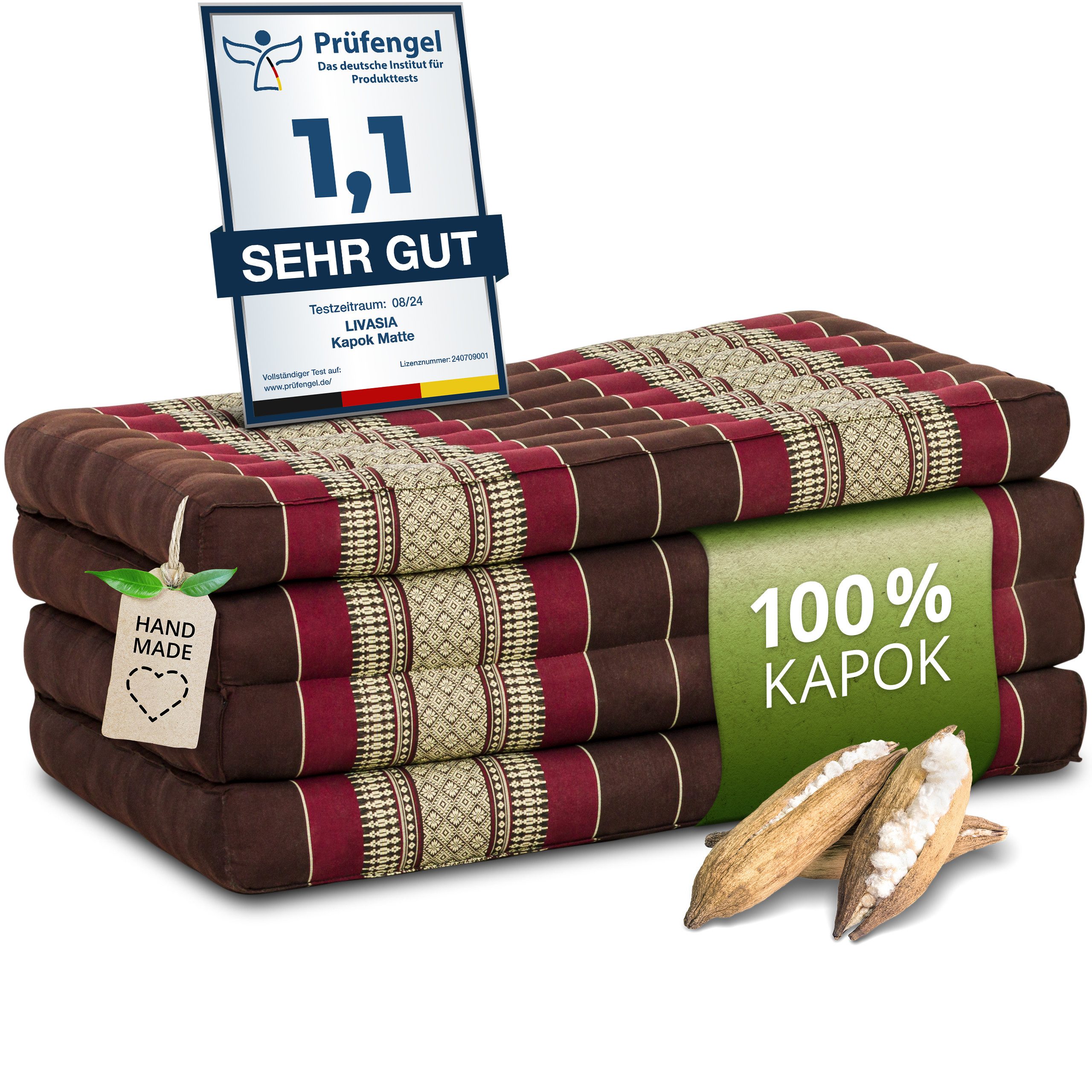 Klappmatratze Faltmatratze 80 cm (Classic) - 200x80x8cm, livasia, 8 cm hoch günstig online kaufen