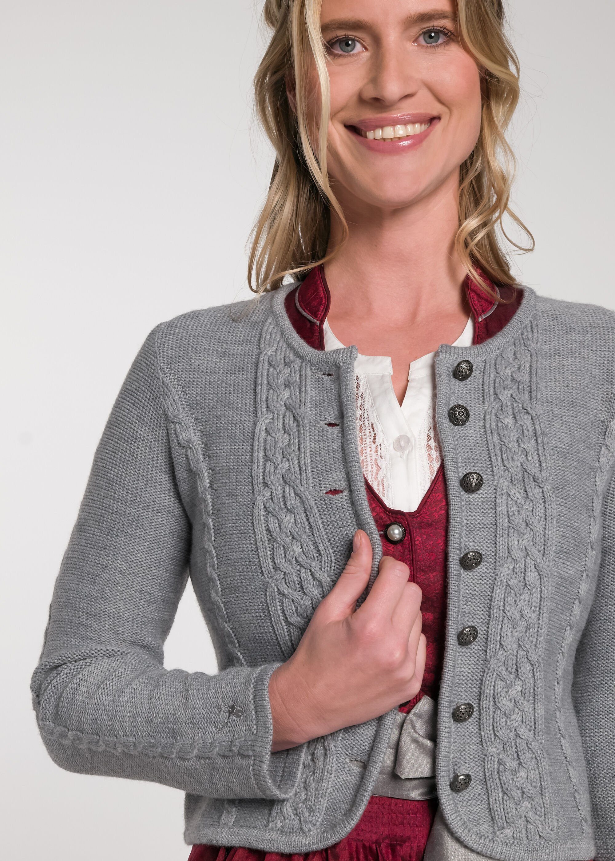 Spieth & Wensky Trachtenstrickjacke Bonn (1-tlg) mit Strickmuster