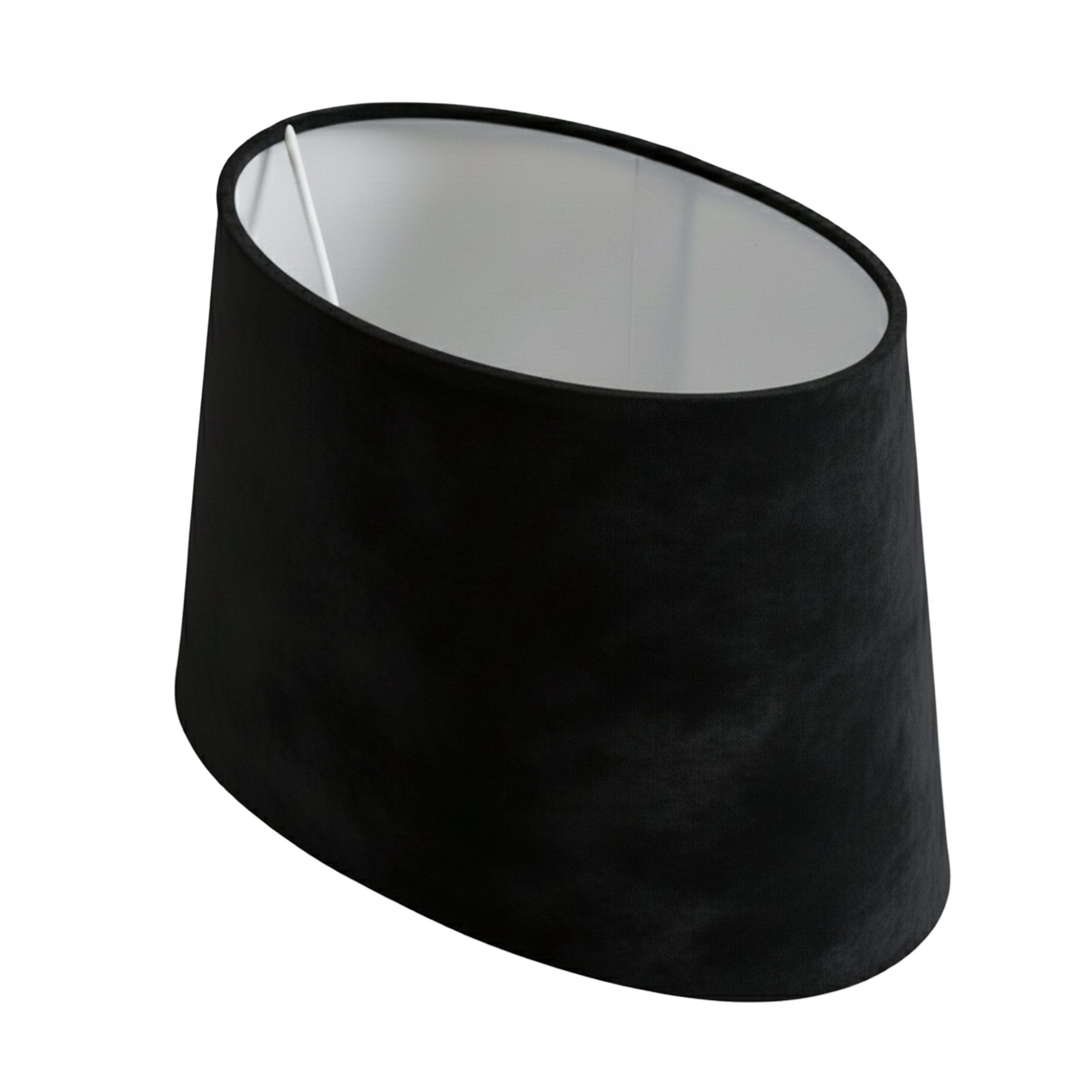 B&S Lampenschirm Lampenschirm oval Velvet schwarz B:23x14/T:19x11,5/H:15cm, Jinming