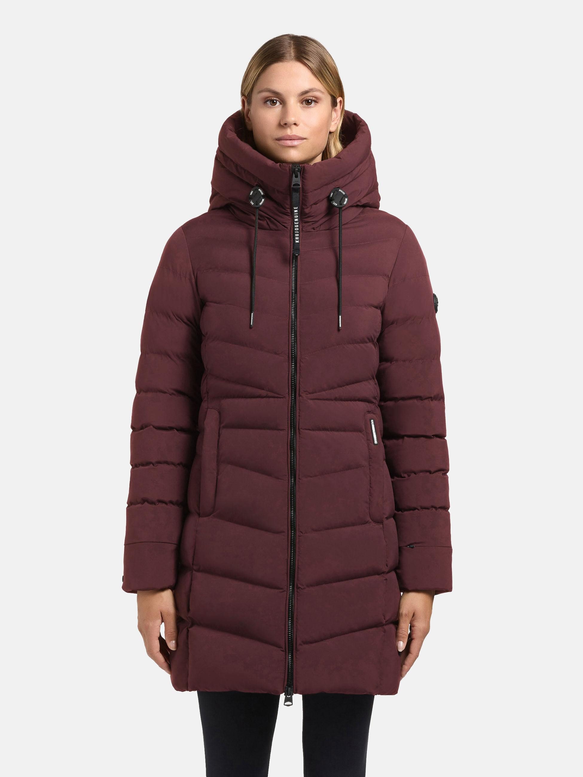 khujo Steppmantel Tuhani5 Formschöner langer Damen Mantel