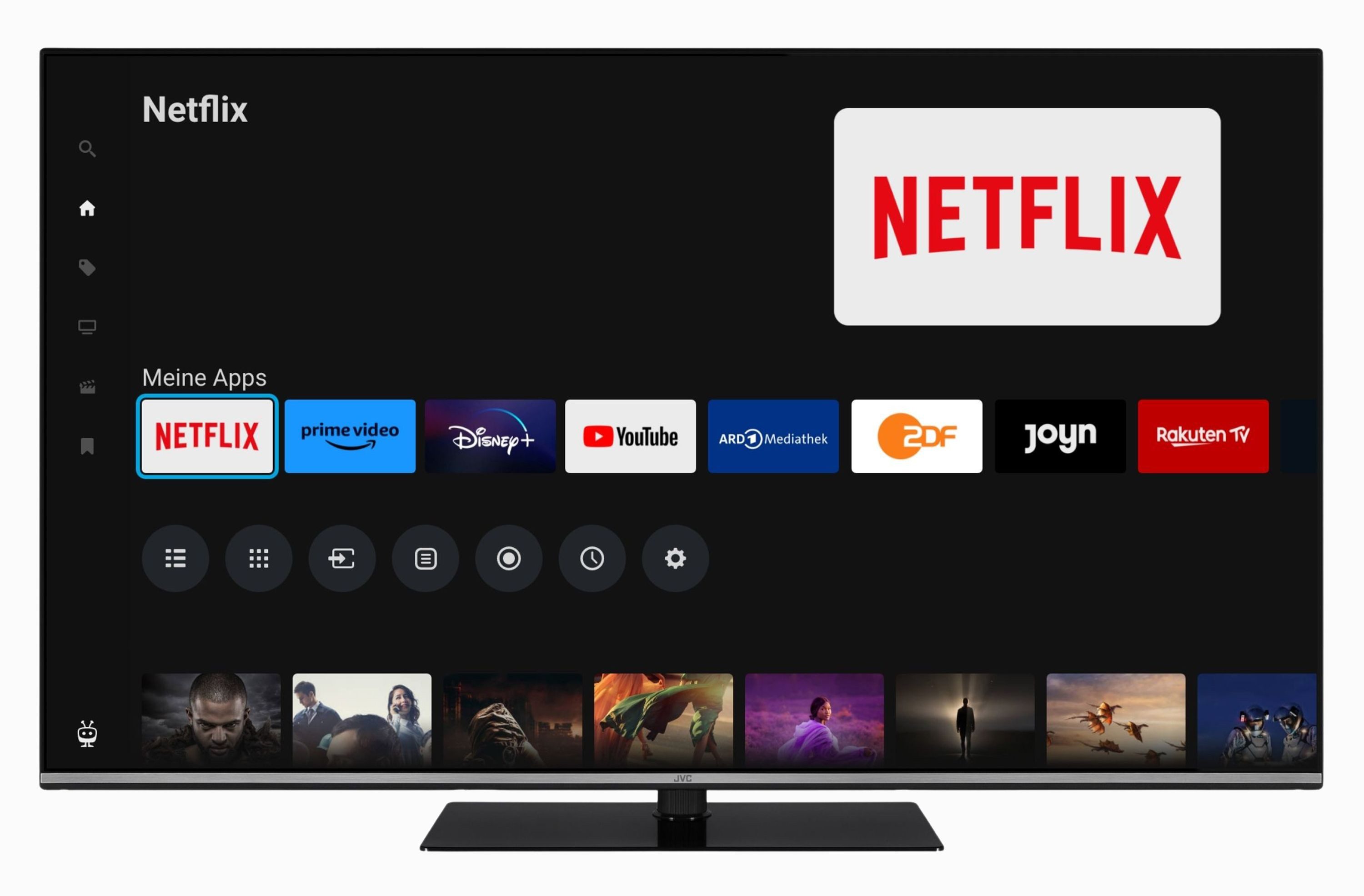 JVC LT-50VUQ6655 QLED-Fernseher (126 cm/50 Zoll, 4K Ultra HD, Smart TV powered by TiVo, Smart TV by TiVo, Dolby Vision HDR, Dolby Atmos, Triple-Tuner)