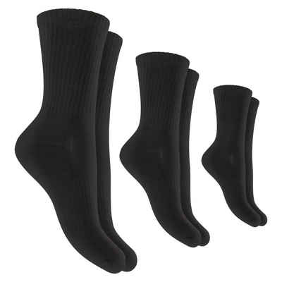 hemmy Fashion Sportsocken Damen / Herren Sport - Socken, (vers. Größen) "3er - 24er Pack" (6-Paar) Klassische Baumwollsocken Atmungsaktiv Frottee - Tennissocken
