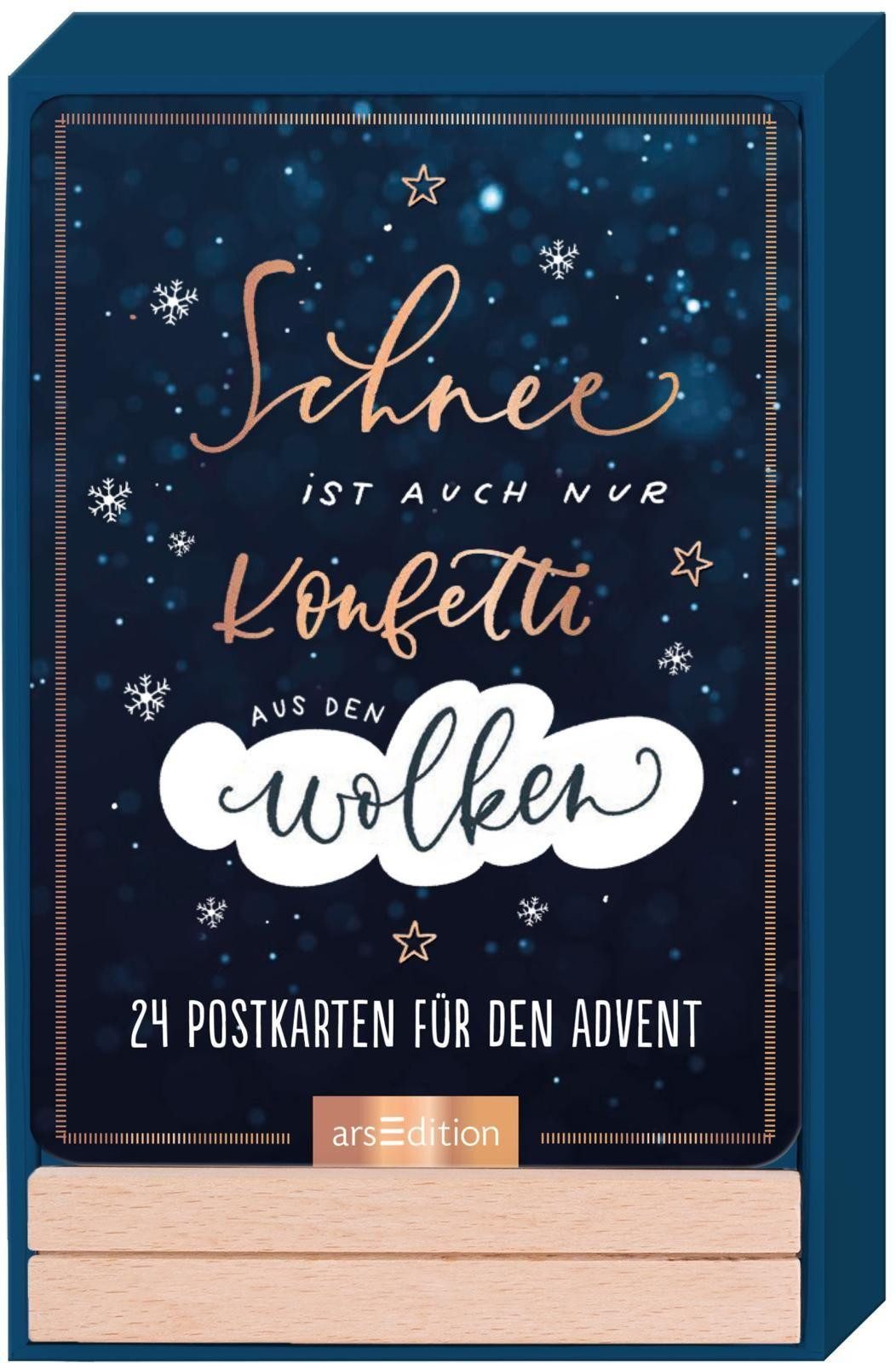 Ars Edition Adventskalender Schnee ist auch nur Konfetti aus den Wolken