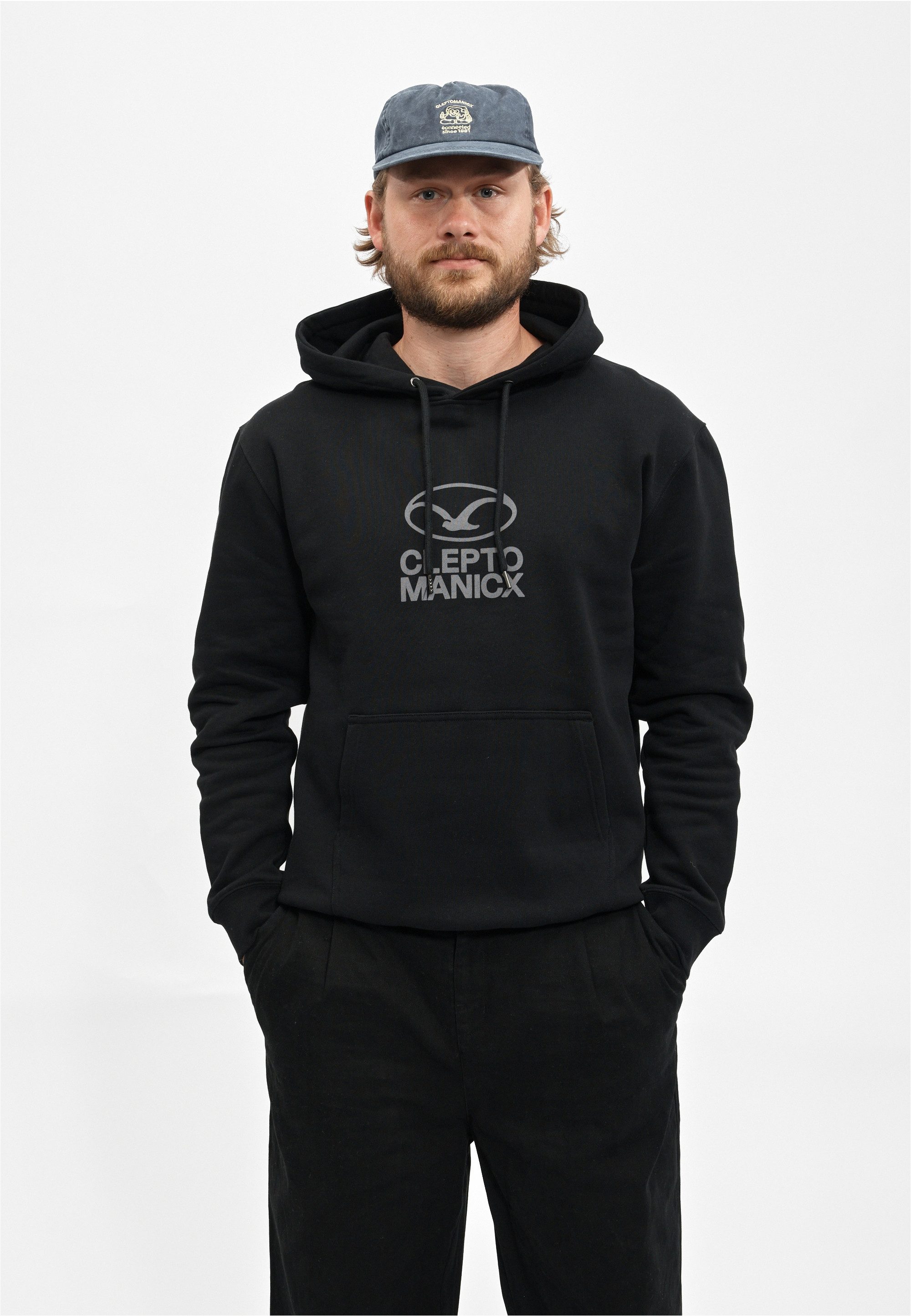 Cleptomanicx Kapuzensweatshirt Möwe Plate mit lässigem Frontprint