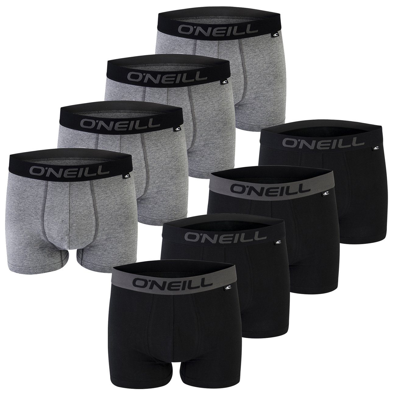 O'Neill Boxershorts Men boxer O'Neill plain Multipack (8-St) mit Logo Webbund