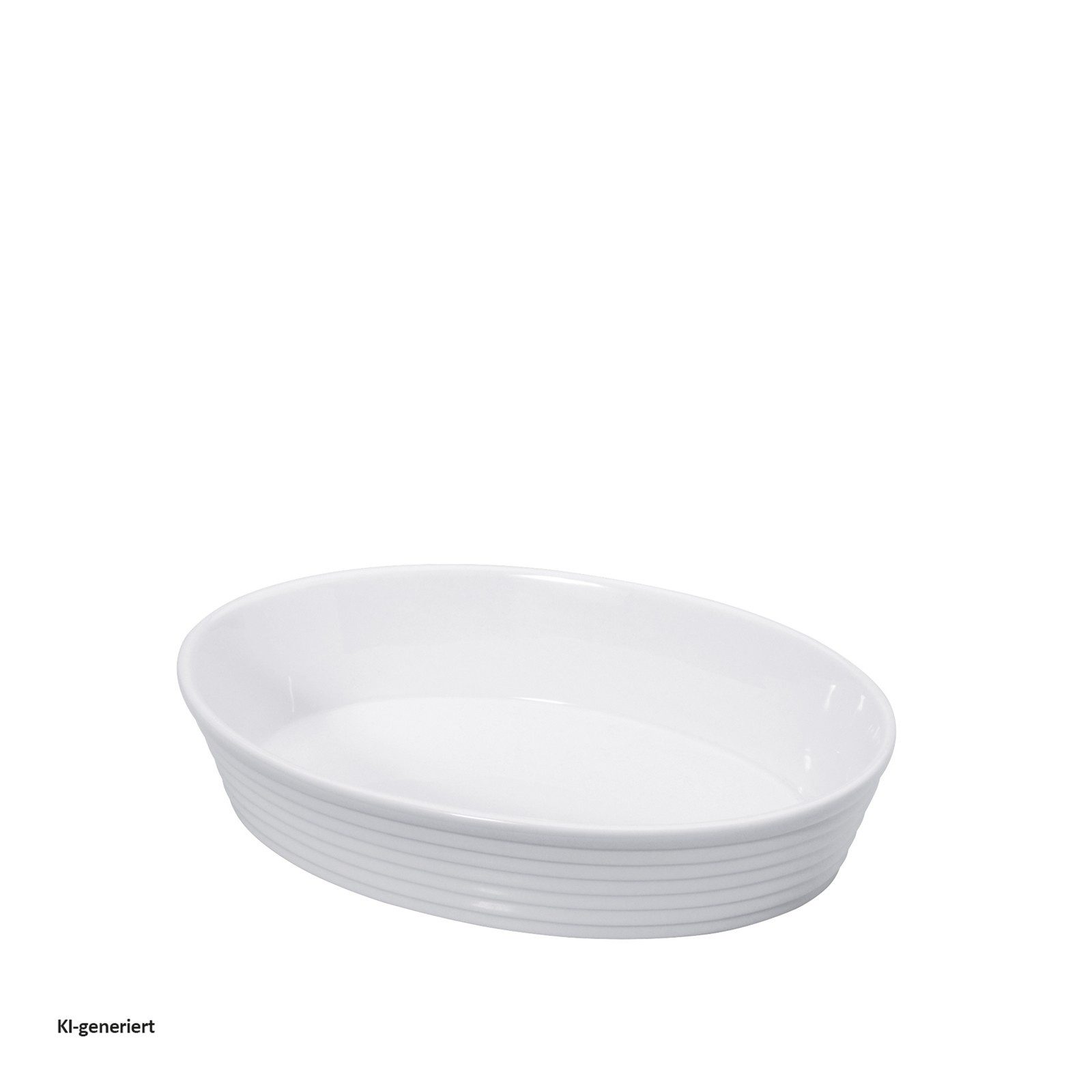 Küchenprofi Auflaufform Bauernform weiß, oval Burgund, Porzellan, (1-St), Auflaufform, Lasagneform, Backofenform