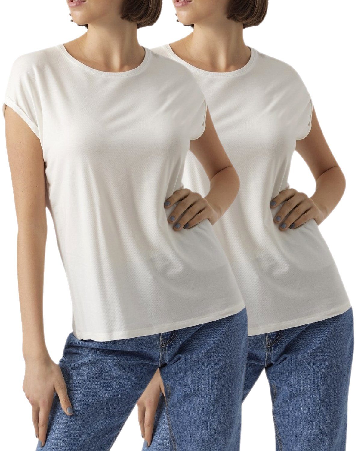Vero Moda T-Shirt Stilvolles Basic Shirt günstig online kaufen