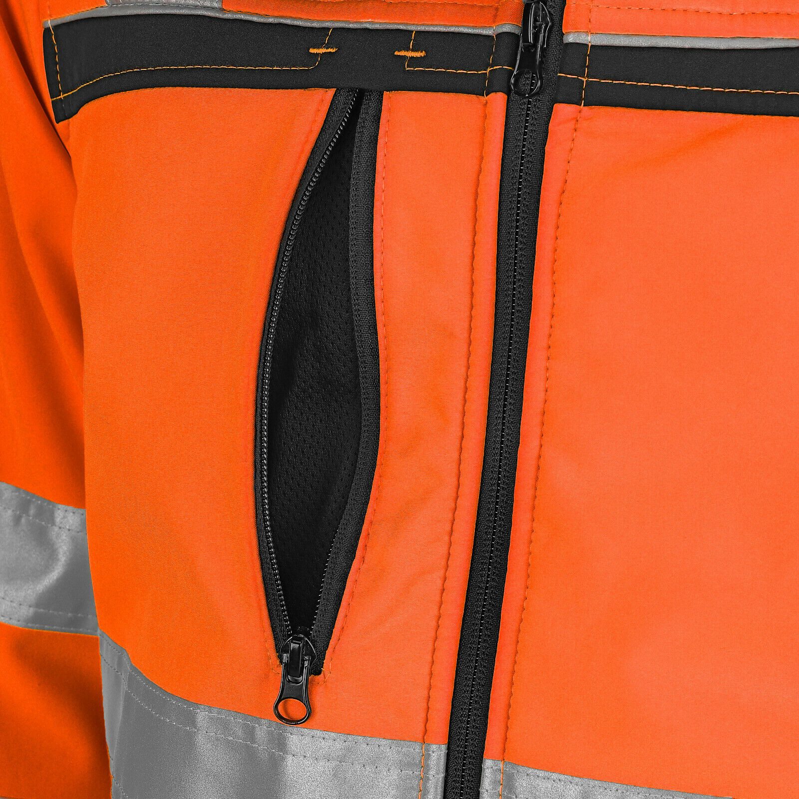 TMG International Softshelljacke Warnschutzjacke Arbeitsjacke Nightreflex