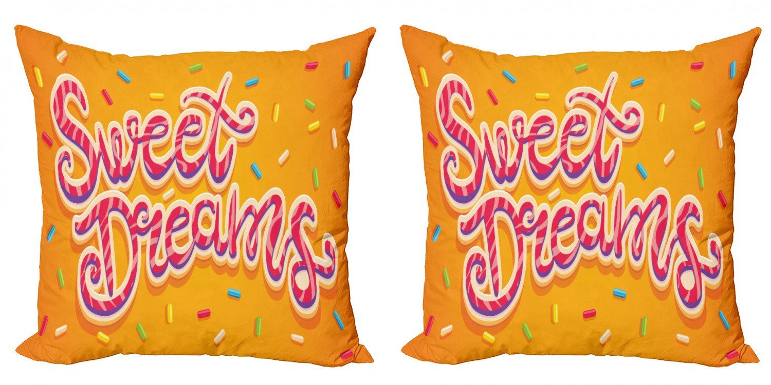 Kissenbezüge Modern Accent Doppelseitiger Digitaldruck, Abakuhaus (2 Stück), Süße Träume Bunte Süßigkeiten | Kissenbezüge
