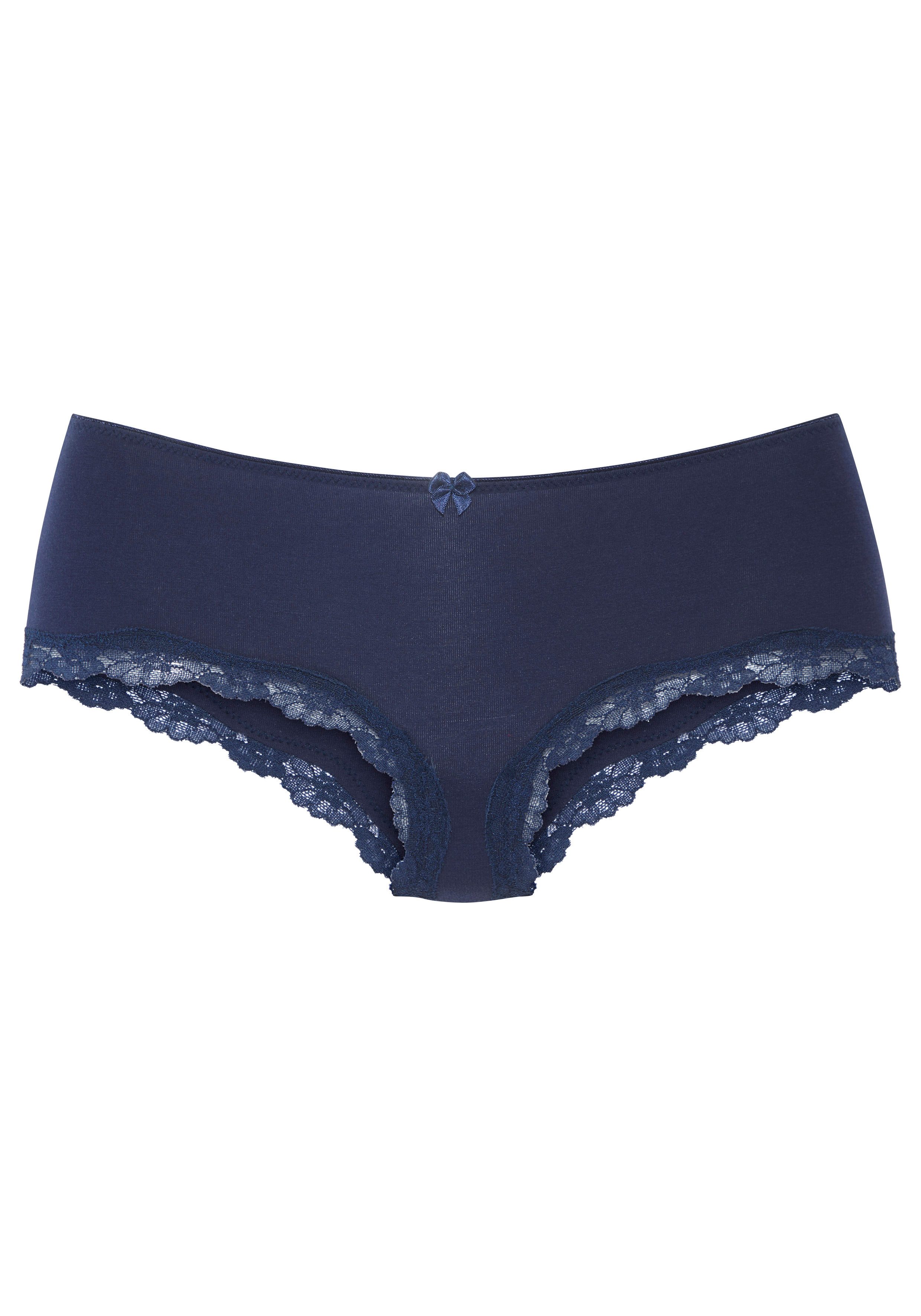 LASCANA Panty (3er-Pack) aus elastischer Baumwolle mit zarter Spitze – Bild 5 von 5