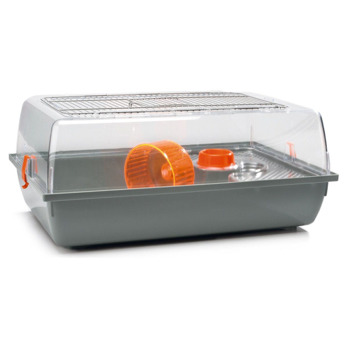 Kleintierkäfig Hamsterkäfig Alex grau/orange