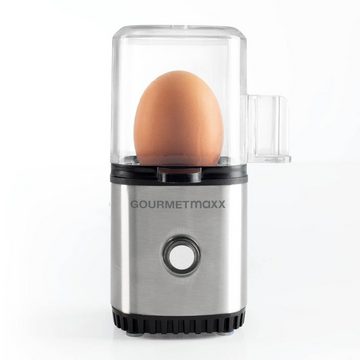 GOURMETmaxx Eierkocher für 1 Ei Edelstahl/schwarz, 70,00 W