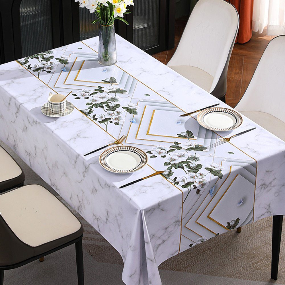 Tischdecke Tischschonbezug Haushalt Druck Europäischen PVC Stil Farbe Blusmart