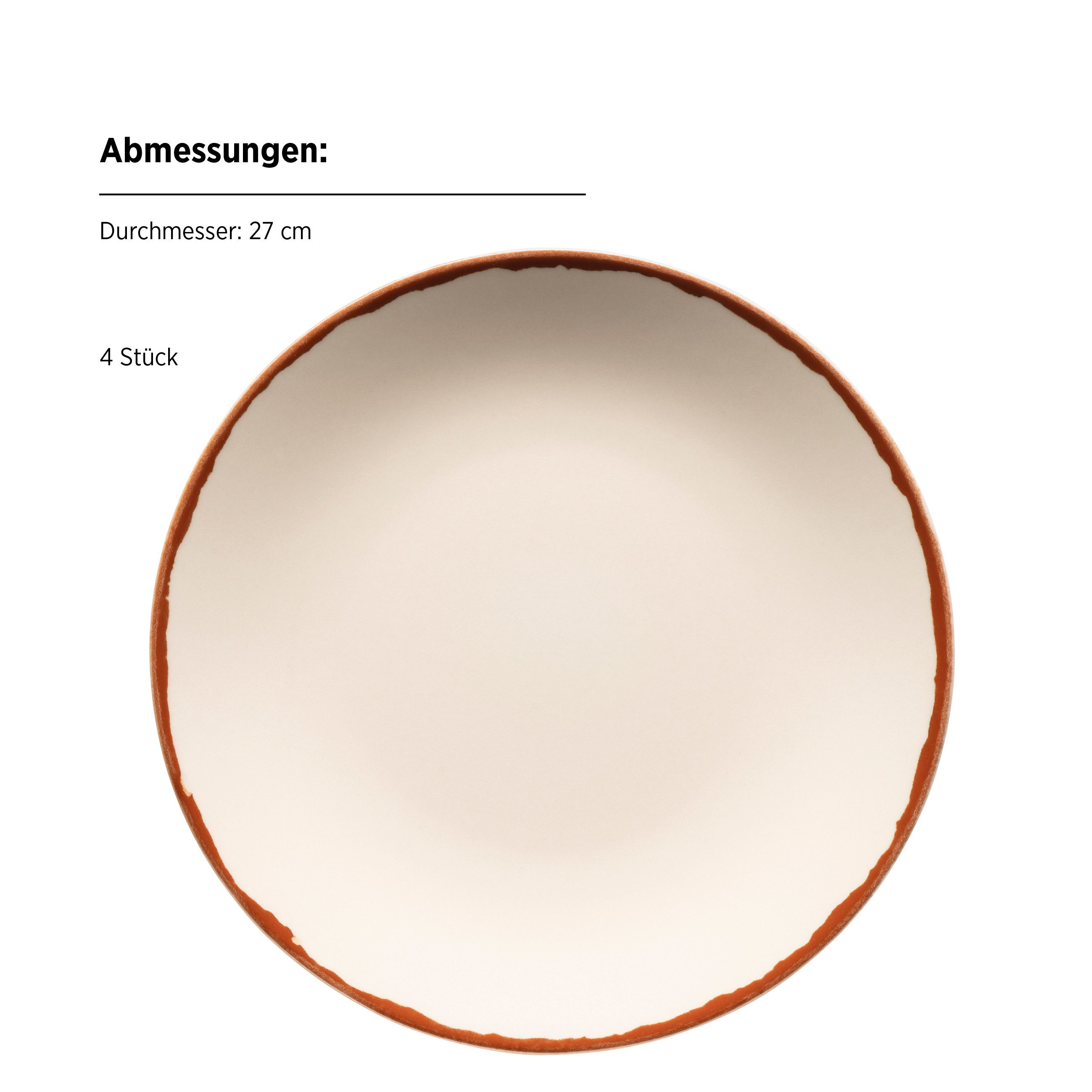 MÄSER Teller-Set Eleni (4-tlg), 4 Personen, Steinzeug