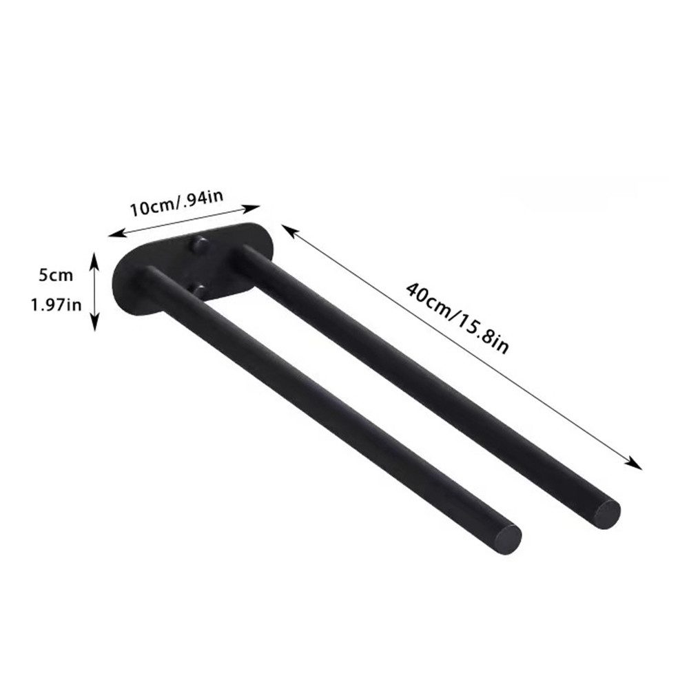 Auledio Handtuchhalter Zweiarmiger Edelstahl-Handtuchhalter bad, 40 cm Wand günstig online kaufen