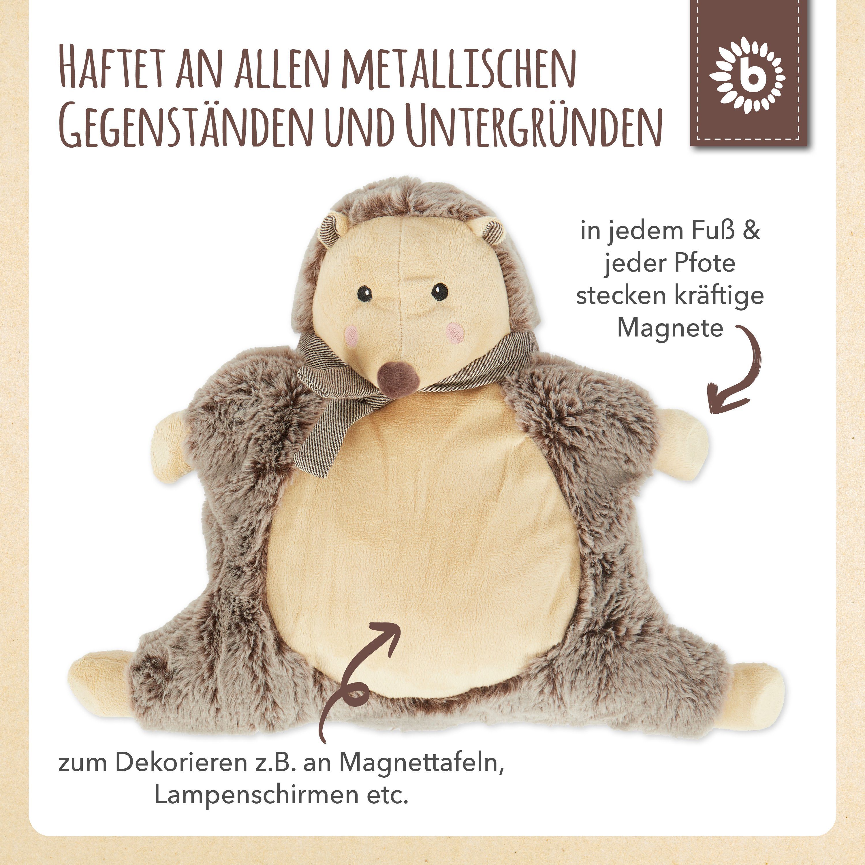 BIECO Plüschfigur Bieco Plüsch Kuscheltier Igel Baby mit Magneten ca. 30 cm Spielzeug
