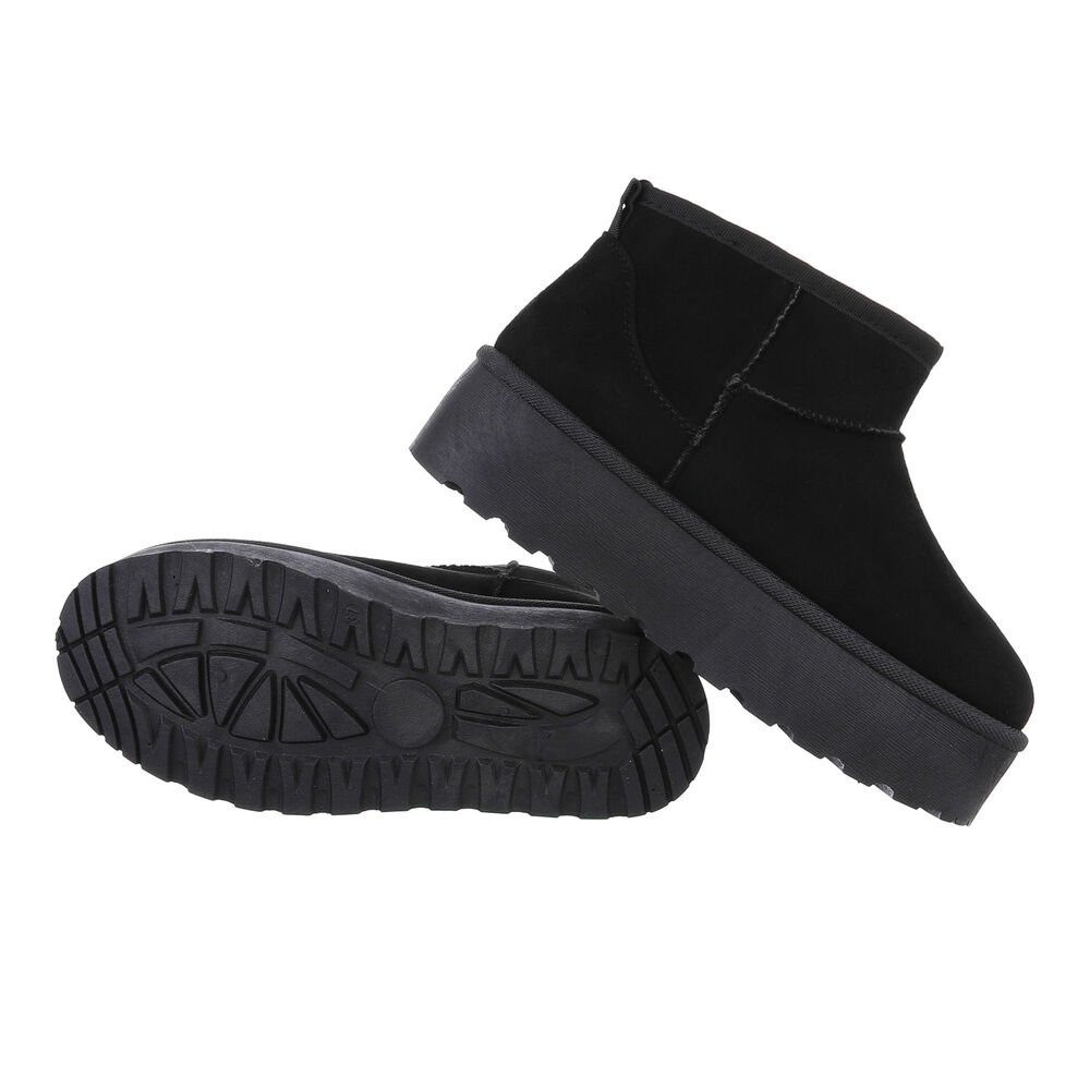 Ital-Design Damen Snowboots Freizeit Snowboots Plateaustiefeletten Snowboots (84338285) Flach Plateaustiefeletten in Schwarz