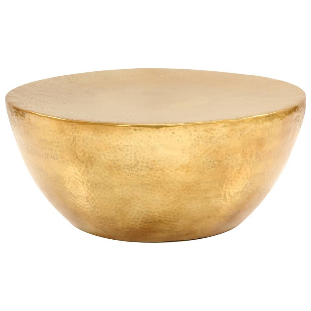 vidaXL Couchtisch Couchtisch aus Gehämmertem Aluminium 70x30 cm Messing (1-St)